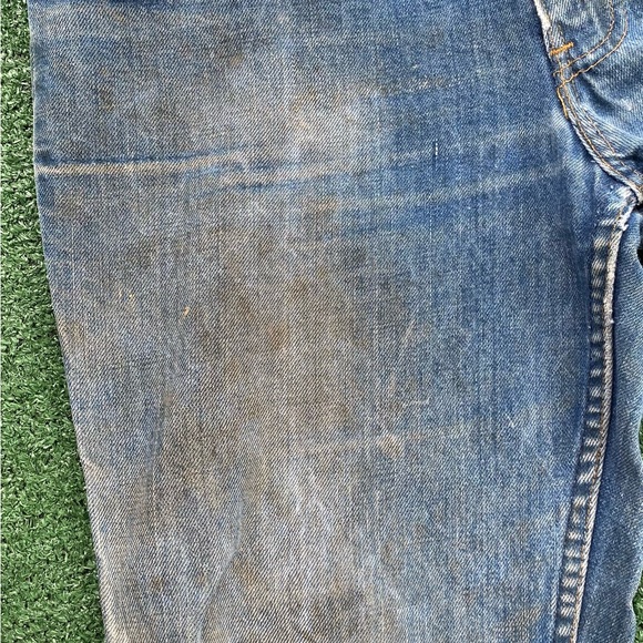 VTG 70s Levi’s Big E Orange Tab Bell Bottom Jeans Men’s 32x29 Distressed - Picture 12 of 13